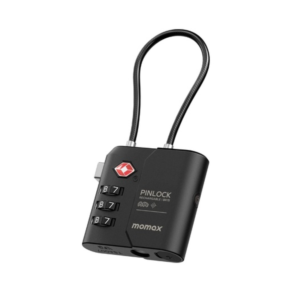 PinLock Find My Locator with TSA Padlock Black PinLock Find My Locator with TSA Padlock Black