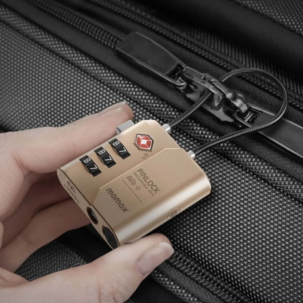 PinLock Find My Locator with TSA Padlock Black PinLock Find My Locator with TSA Padlock Black
