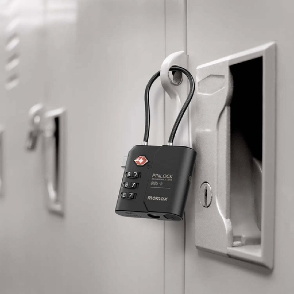 PinLock Find My Locator with TSA Padlock Black PinLock Find My Locator with TSA Padlock Black