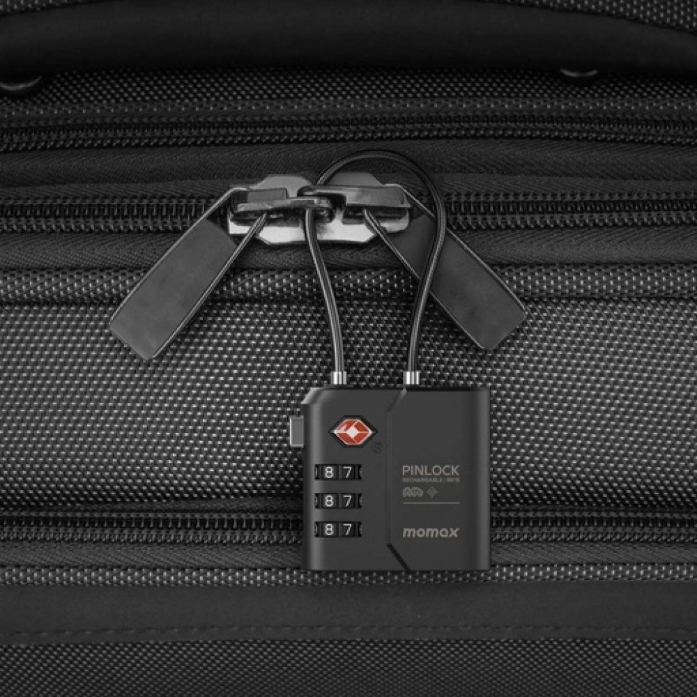 PinLock Find My Locator with TSA Padlock Black PinLock Find My Locator with TSA Padlock Black