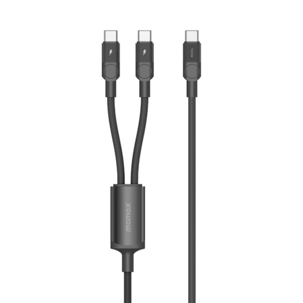 Mag.Link Magnetic USB-C to 2 USB-Cs Cable 100W 2m Black Mag.Link Magnetic USB-C to 2 USB-Cs Cable 100W 2m Black