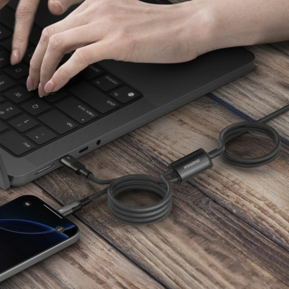 Mag.Link Magnetic USB-C to 2 USB-Cs Cable 100W 2m Black Mag.Link Magnetic USB-C to 2 USB-Cs Cable 100W 2m Black