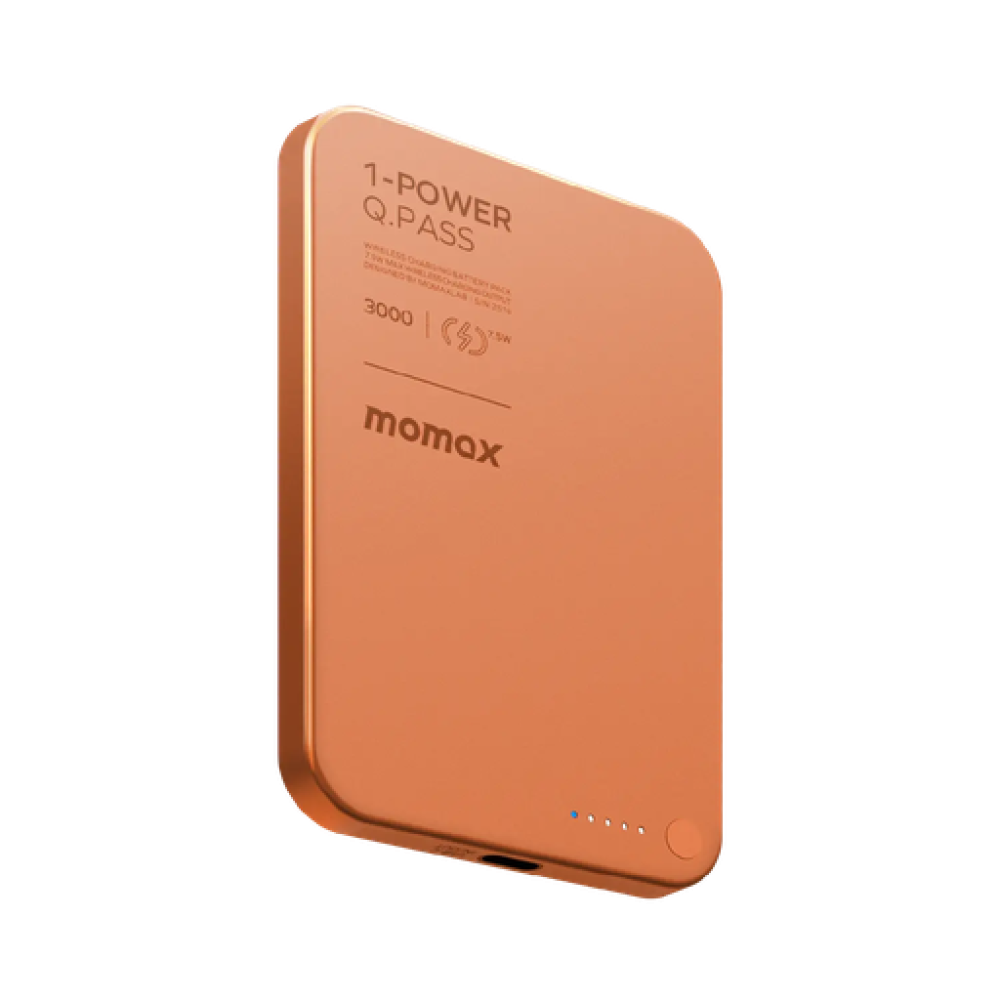 1-POWER Q.PASS 3000mAh Slim Magnetic Wireless Battery Pack (Orange) 1-POWER Q.PASS 3000mAh Slim Magnetic Wireless Battery Pack (Orange)
