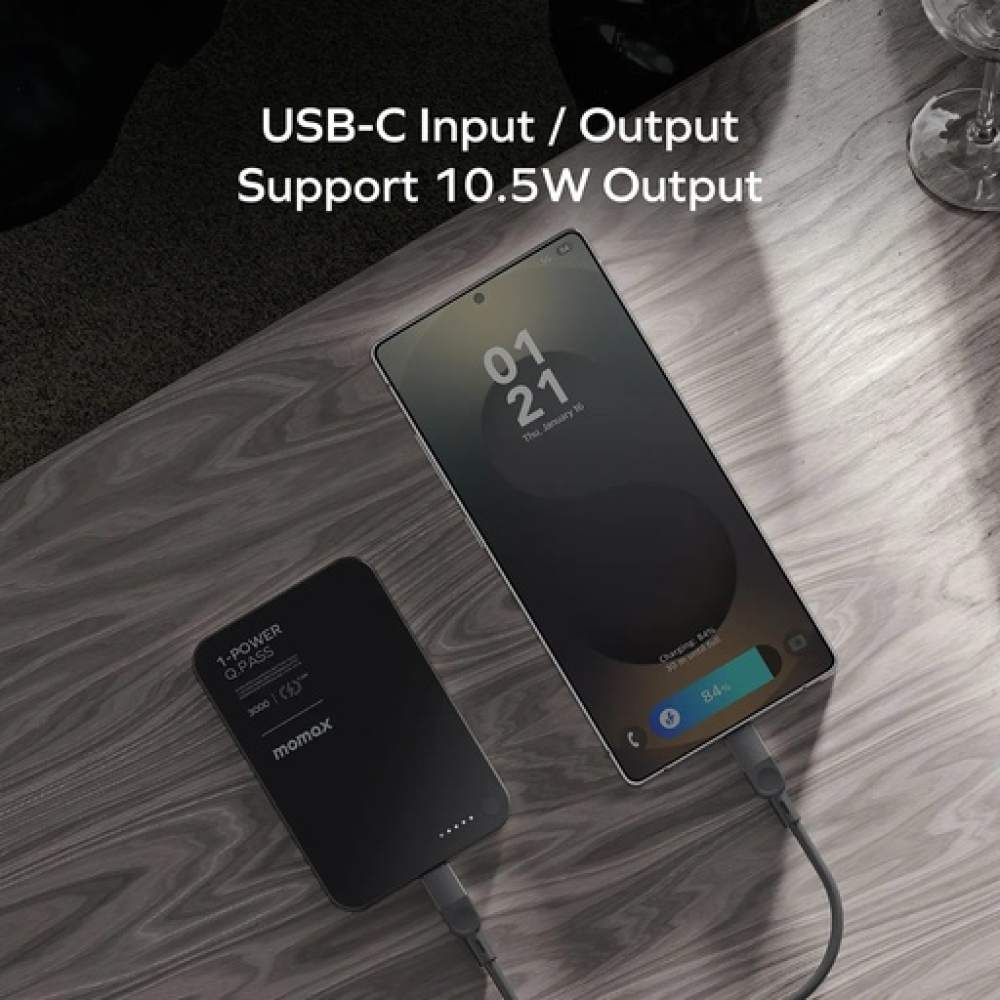 1-POWER Q.PASS 3000mAh Slim Magnetic Wireless Battery Pack (Titanium) 1-POWER Q.PASS 3000mAh Slim Magnetic Wireless Battery Pack (Titanium)