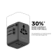 1-World² 5-Port Mini Universal Travel GaN Charger 70W with Dual AC Black 1-World² 5-Port Mini Universal Travel GaN Charger 70W with Dual AC Black