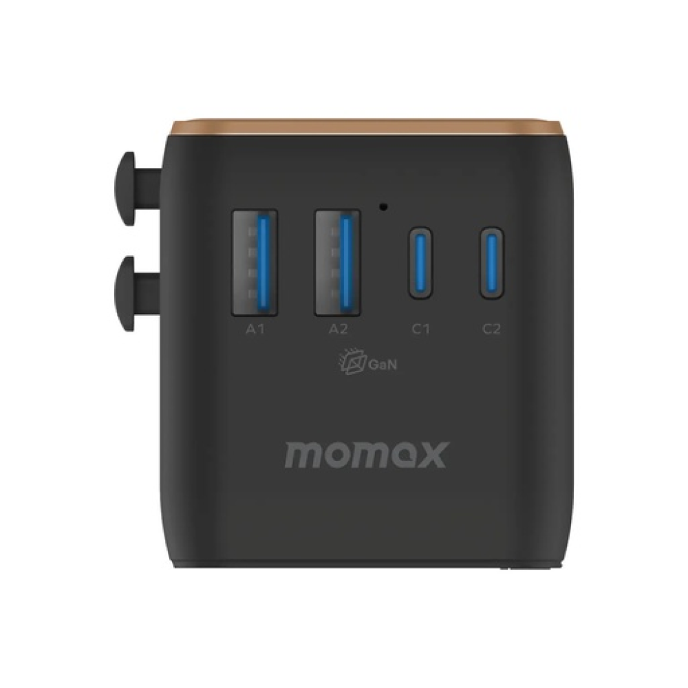 1-World² 5-Port Mini Universal Travel GaN Charger 70W with Dual AC Black 1-World² 5-Port Mini Universal Travel GaN Charger 70W with Dual AC Black