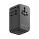 1-World²⁺ 4-Port Mini Universal Travel GaN Charger with Built-In Retractable Cable 100W with Dual AC Black 1-World²⁺ 4-Port Mini Universal Travel GaN Charger with Built-In Retractable Cable 100W with Dual AC Black