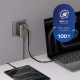 1-World²⁺ 4-Port Mini Universal Travel GaN Charger with Built-In Retractable Cable 100W with Dual AC Black 1-World²⁺ 4-Port Mini Universal Travel GaN Charger with Built-In Retractable Cable 100W with Dual AC Black