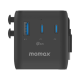1-World²⁺ 4-Port Mini Universal Travel GaN Charger with Built-In Retractable Cable 100W with Dual AC Titanium 1-World²⁺ 4-Port Mini Universal Travel GaN Charger with Built-In Retractable Cable 100W with Dual AC Titanium