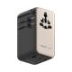 1-World²⁺ 4-Port Mini Universal Travel GaN Charger with Built-In Retractable Cable 100W with Dual AC Titanium 1-World²⁺ 4-Port Mini Universal Travel GaN Charger with Built-In Retractable Cable 100W with Dual AC Titanium