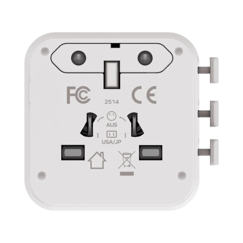 1-World²
2-Port USB-A and USB-C GaN Travel Charger 20W White 1-World²
2-Port USB-A and USB-C GaN Travel Charger 20W White