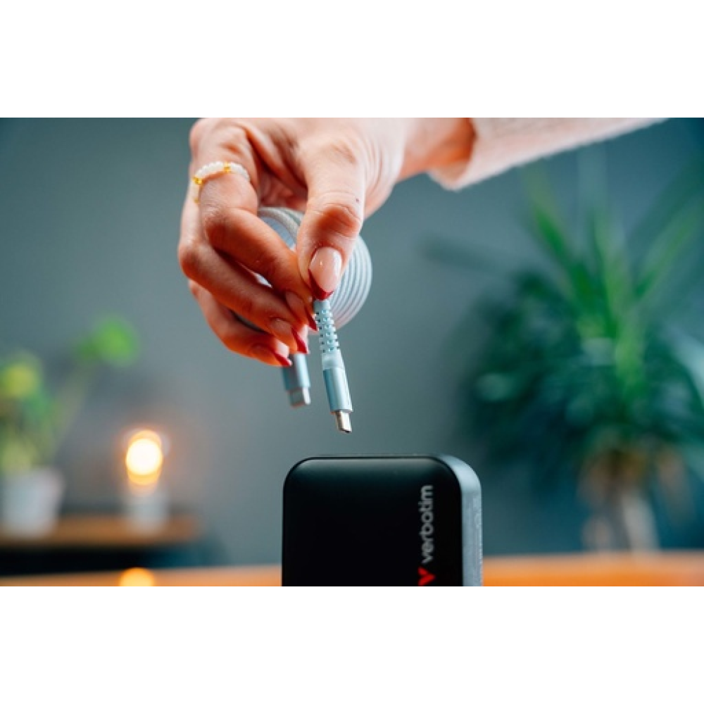 Verbatim Sync & Charge USB C to USB C 60W Magnetic 120 cm - Blue