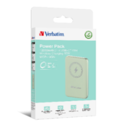 Verbatim Charge 'n' Go Magnetic Wireless Power Bank 5000 mAh Green Verbatim Charge 'n' Go Magnetic Wireless Power Bank 5000 mAh Green