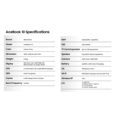 Blackview AceBook 10 – 18.5" | Intel® N150 | 16GB RAM | 512GB SSD | Windows 11 pro