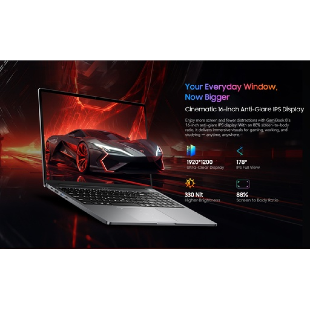 Blackview GamiBook 8 -16" Laptop (Ryzen 7-7735HS/32GB/1T SSD/Radeon Graphics 680M/Windows 11) Blackview GamiBook 8 -16" Laptop (Ryzen 7-7735HS/32GB/1T SSD/Radeon Graphics 680M/Windows 11)