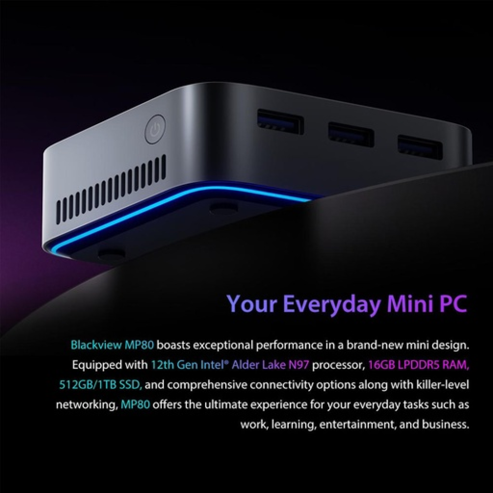BlackView Μini PC MP20 Intel N150 16GB 512GB SSD Win11 Pro Black BlackView Μini PC MP20 Intel N150 16GB 512GB SSD Win11 Pro Black