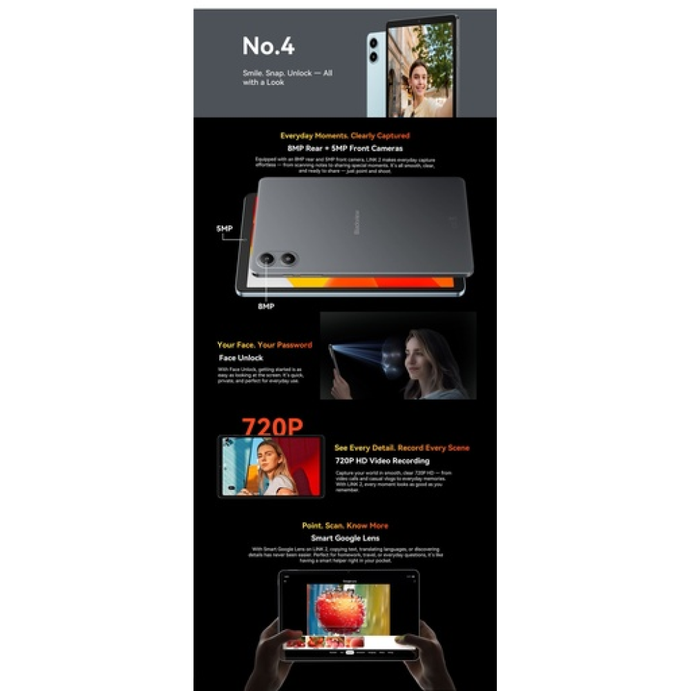 BlackView Link 2 8.68" με WiFi (4GB/128GB) Space Grey BlackView Link 2 8.68" με WiFi (4GB/128GB) Space Grey