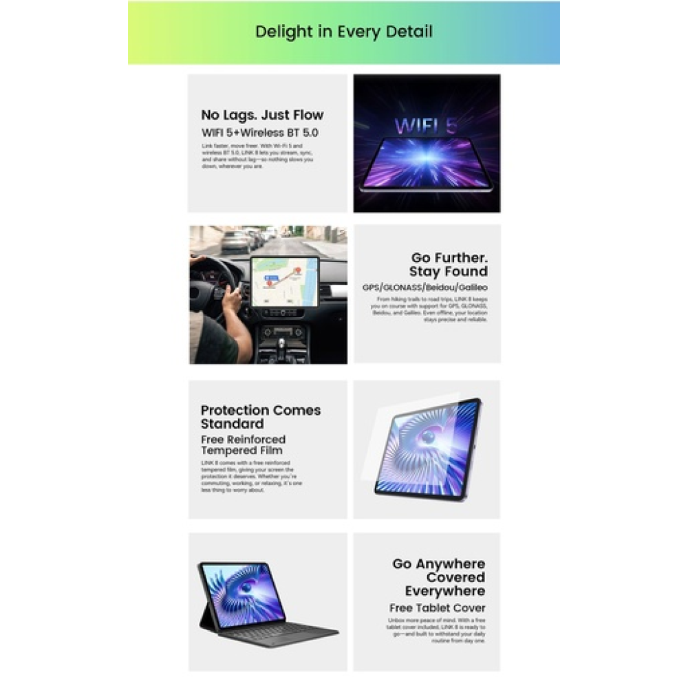 BlackView Link 8 12.7" 2K με WiFi (12GB/256GB) Blue Set Packing Gray BlackView Link 8 12.7" 2K με WiFi (12GB/256GB) Blue Set Packing Gray