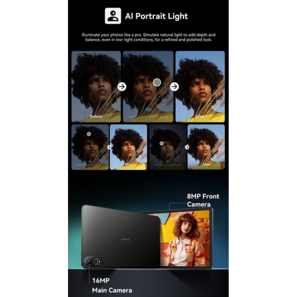 Blackview MEGA 2 – 12" Android 15 Tablet με WiFi | 12GB RAM, 256GB ROM | Space Blue Set