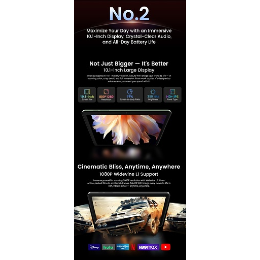 BlackView Tab 20 10.1" με WiFi (4GB/64GB) Blue  BlackView Tab 20 10.1" με WiFi (4GB/64GB) Blue