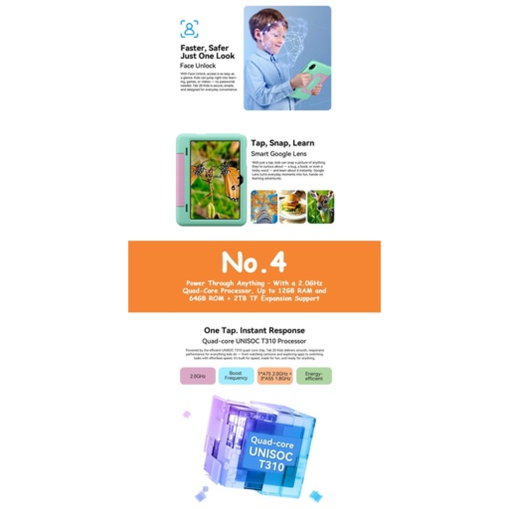 BlackView Tab 20 Kids 10.1" με WiFi (4GB/64GB) Blue 