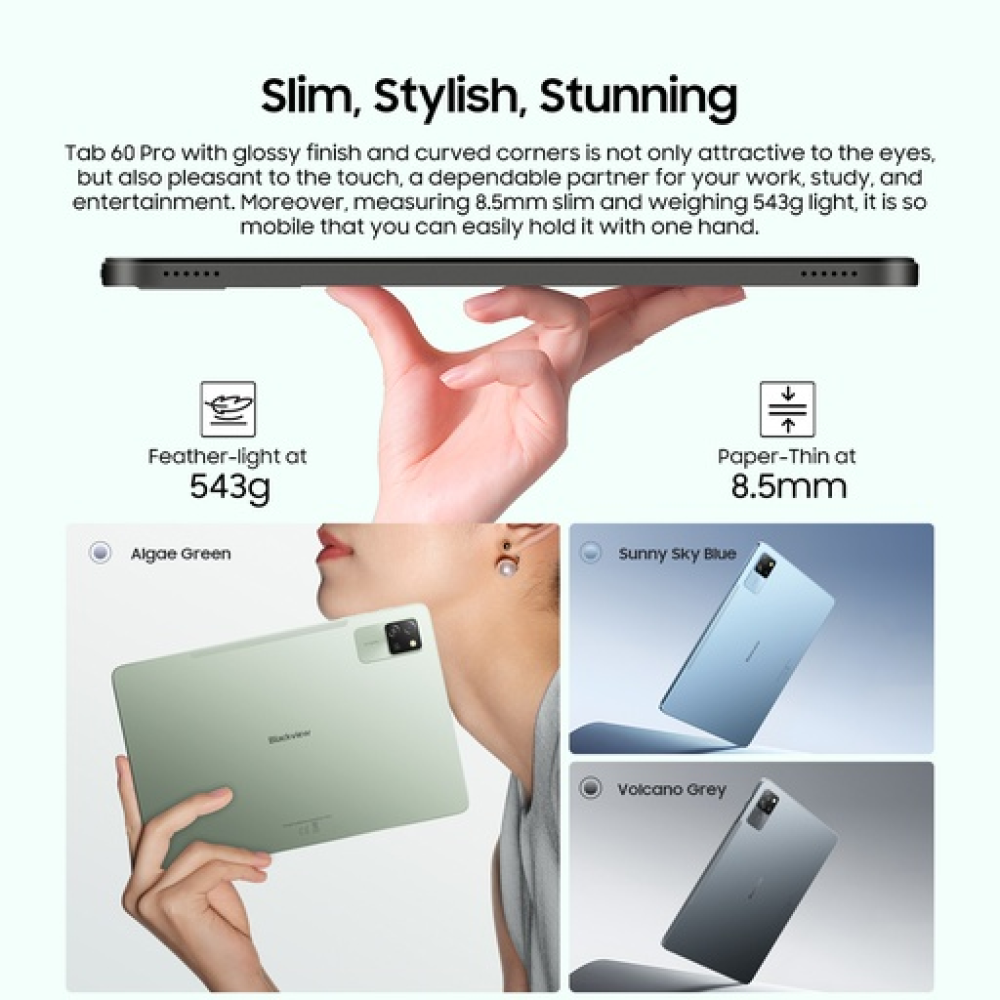 BlackView Tab 60 Pro 10.1" με WiFi & 4G (8GB/128GB) Set Sunny Blue