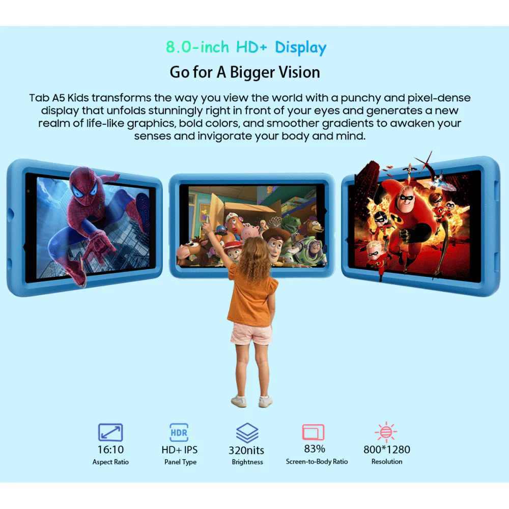BlackView TAB A5 Kids 8" Tablet με WiFi (3GB/64GB) Pink BlackView TAB A5 Kids 8" Tablet με WiFi (3GB/64GB) Pink