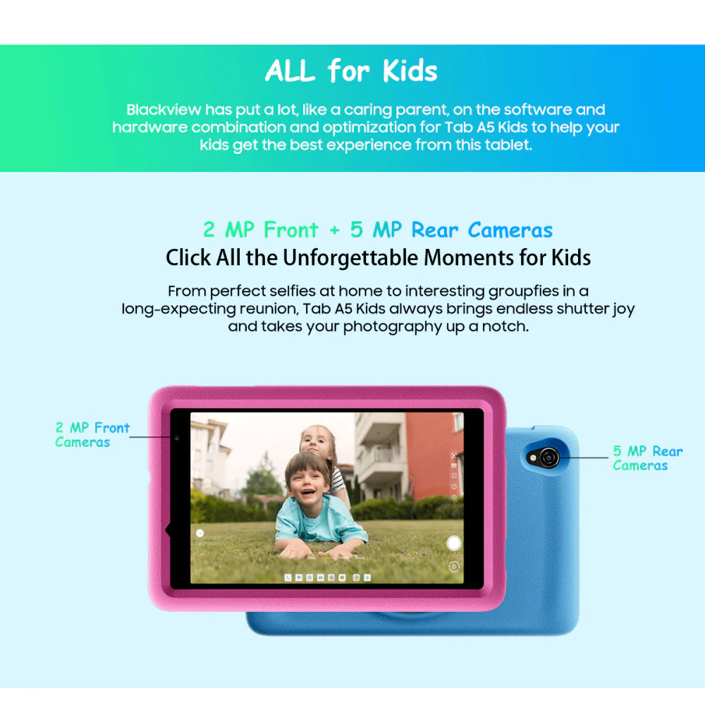 BlackView TAB A5 Kids 8" Tablet με WiFi (3GB/64GB) Pink BlackView TAB A5 Kids 8" Tablet με WiFi (3GB/64GB) Pink