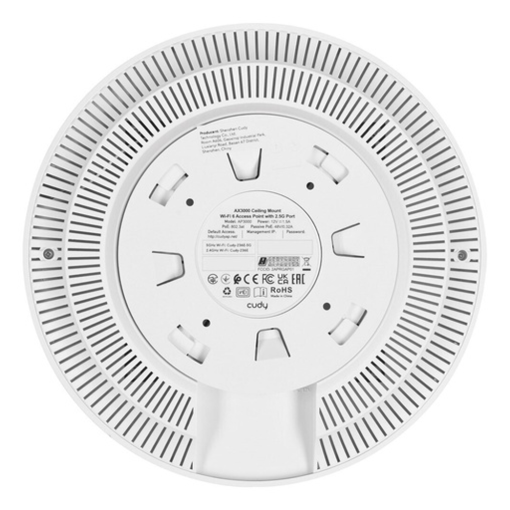 Cudy AP3000 Access Point Wi‑Fi 6 Dual Band (2.4 & 5GHz) Cudy AP3000 Access Point Wi‑Fi 6 Dual Band (2.4 & 5GHz)