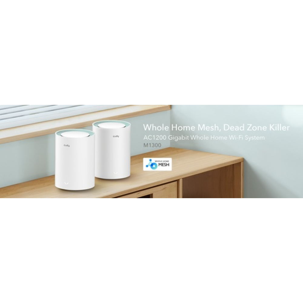 Cudy M1300 WiFi Mesh Network Access Point Wi‑Fi 5 Dual Band (2.4 & 5GHz) σε Τριπλό Kit