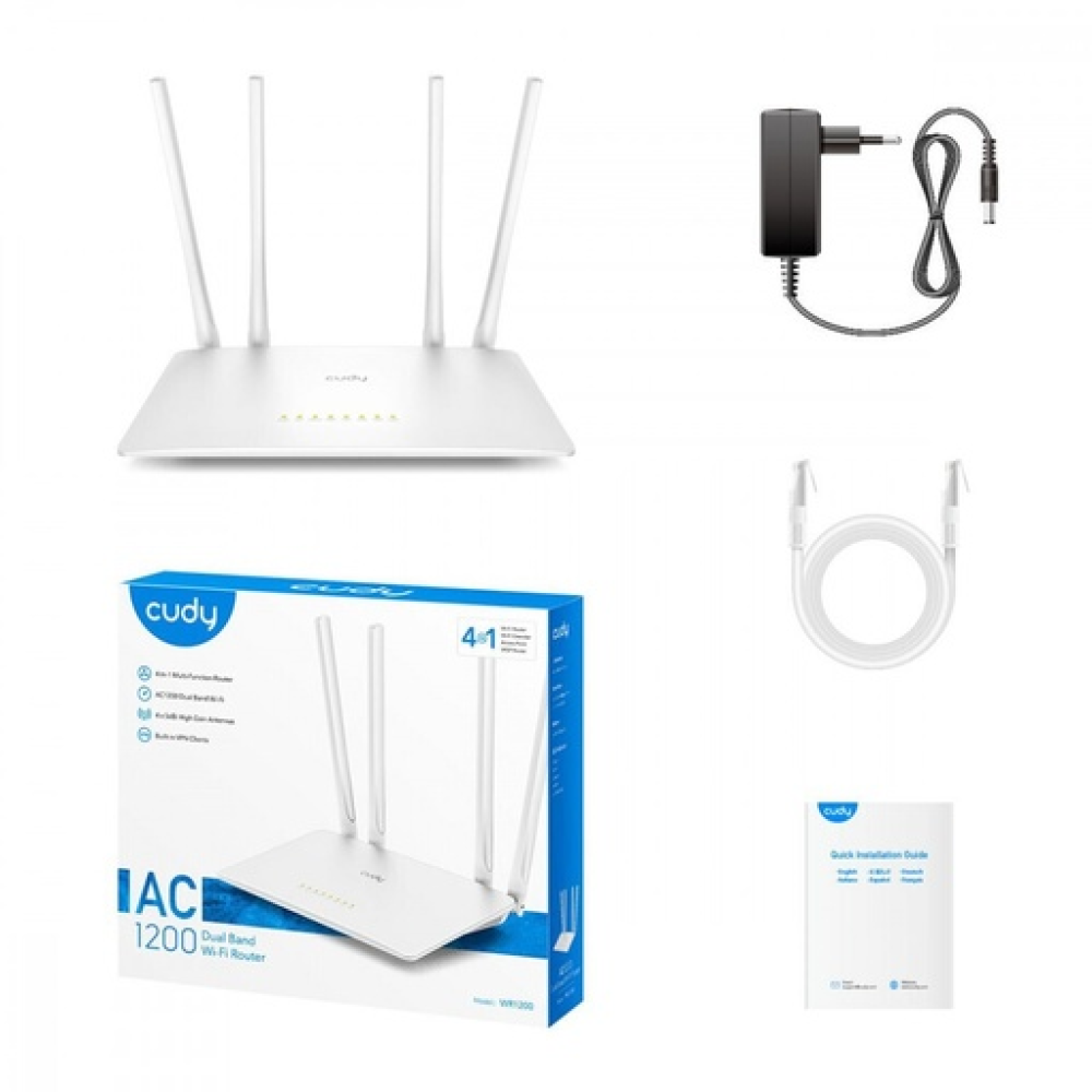 Cudy WR1200 – AC1200 Wi‑Fi 5 Dual‑Band Router Cudy WR1200 – AC1200 Wi‑Fi 5 Dual‑Band Router