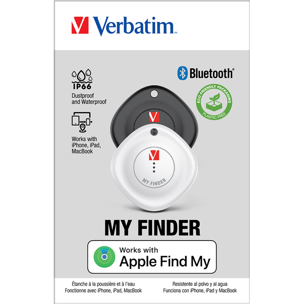 Verbatim My Finder Bluetooth Item Finder 2 pack Black /White