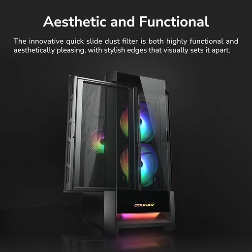 Cougar Duoface RGB Gaming Midi Tower Black Cougar Duoface RGB Gaming Midi Tower Black