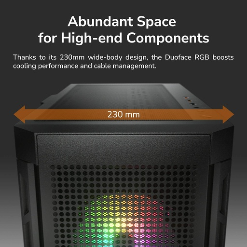 Cougar Duoface RGB Gaming Midi Tower Black Cougar Duoface RGB Gaming Midi Tower Black