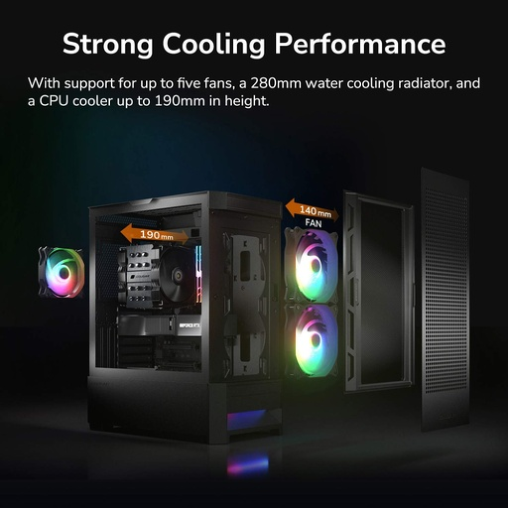 Cougar Duoface RGB Gaming Midi Tower Black Cougar Duoface RGB Gaming Midi Tower Black