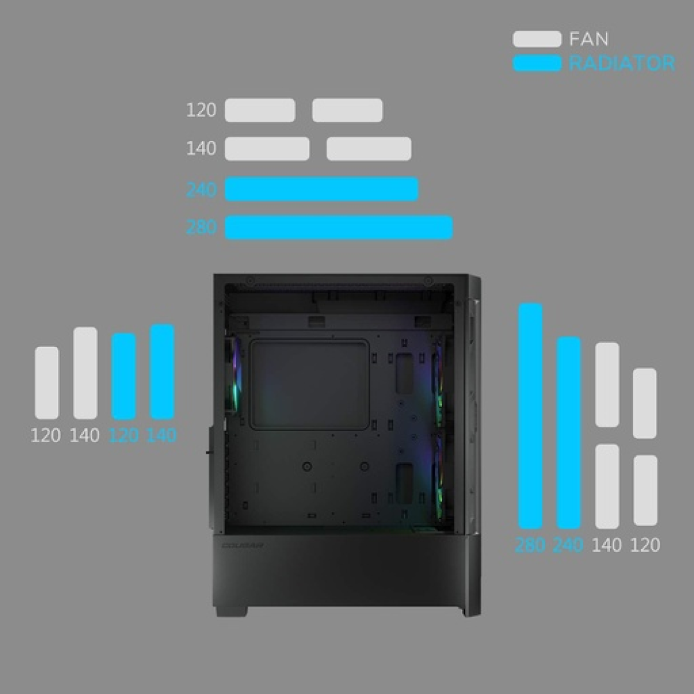 Cougar Duoface RGB Gaming Midi Tower Black Cougar Duoface RGB Gaming Midi Tower Black