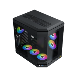 Xigmatek Cubi Black , 6x προ-εγκατεστημένα RGB FANS , Full Tempered glass