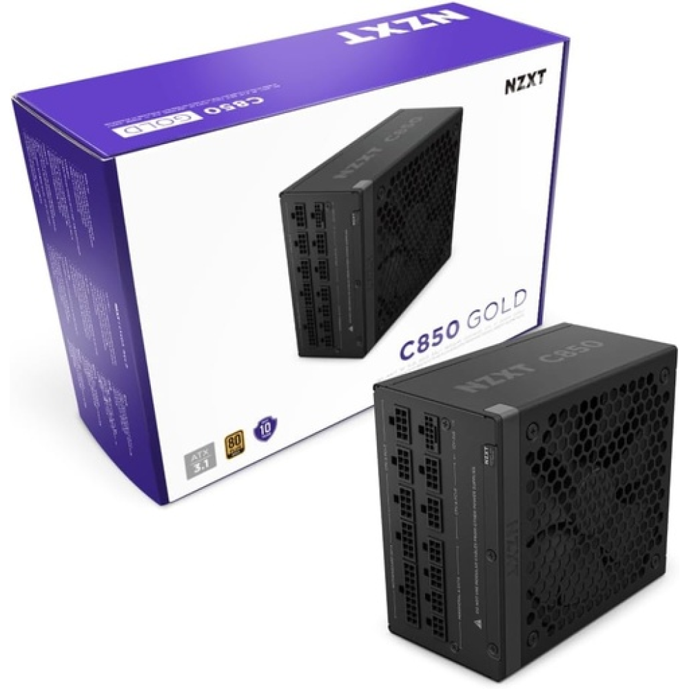 NZXT C850 Gold ATX 3.1 850W Μαύρο Τροφοδοτικό Υπολογιστή Full Modular 80 Plus Gold NZXT C850 Gold ATX 3.1 850W Μαύρο Τροφοδοτικό Υπολογιστή Full Modular 80 Plus Gold