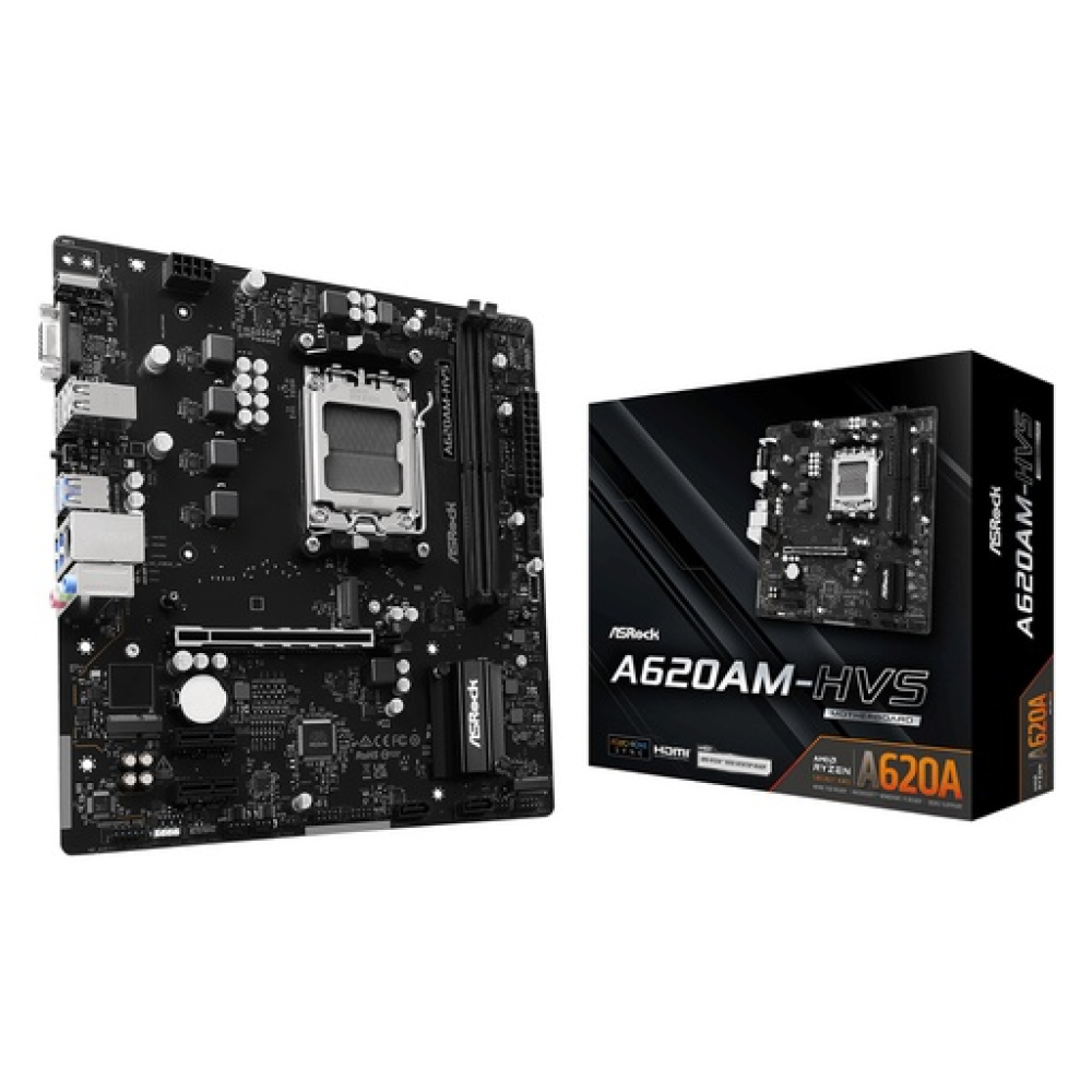 ASRock A620AM-HVS Motherboard Micro ATX με AMD AM5 Socket ASRock A620AM-HVS Motherboard Micro ATX με AMD AM5 Socket