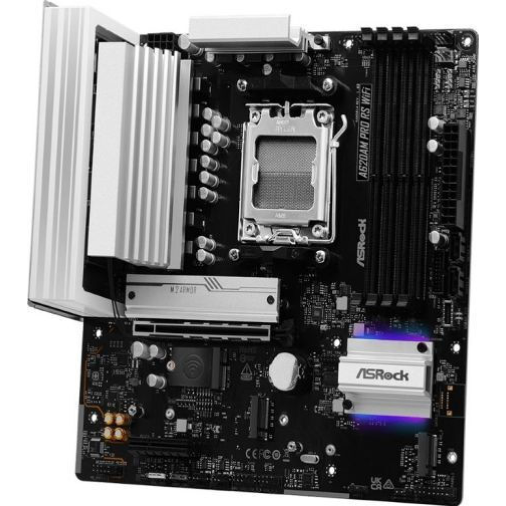 ASRock A620AM Pro RS WiFi Motherboard Micro ATX με AMD AM5 Socket  ASRock A620AM Pro RS WiFi Motherboard Micro ATX με AMD AM5 Socket