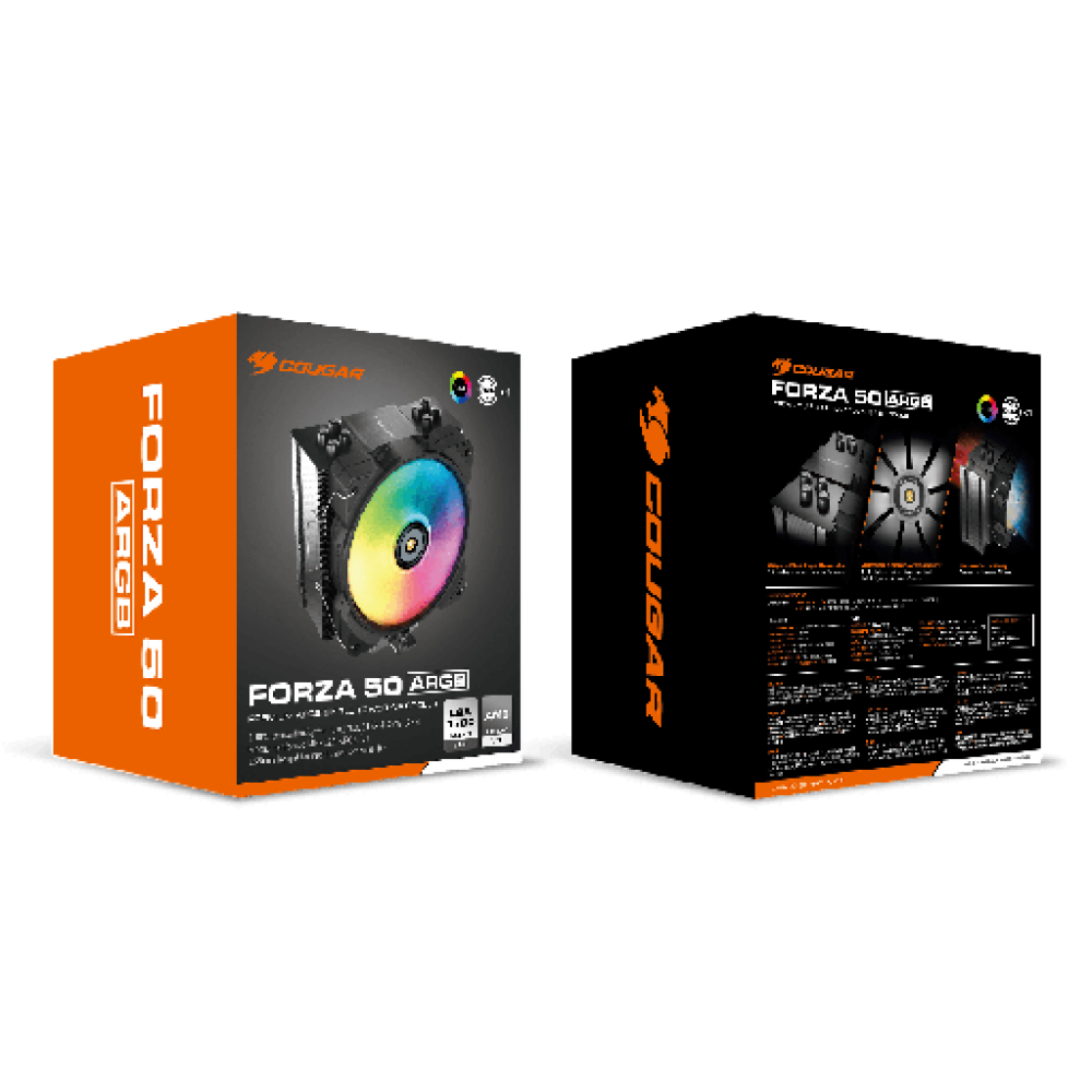 Cougar Forza 50 ARGB – Premium ARGB Single-Tower CPU Air Cooler Cougar Forza 50 ARGB – Premium ARGB Single-Tower CPU Air Cooler