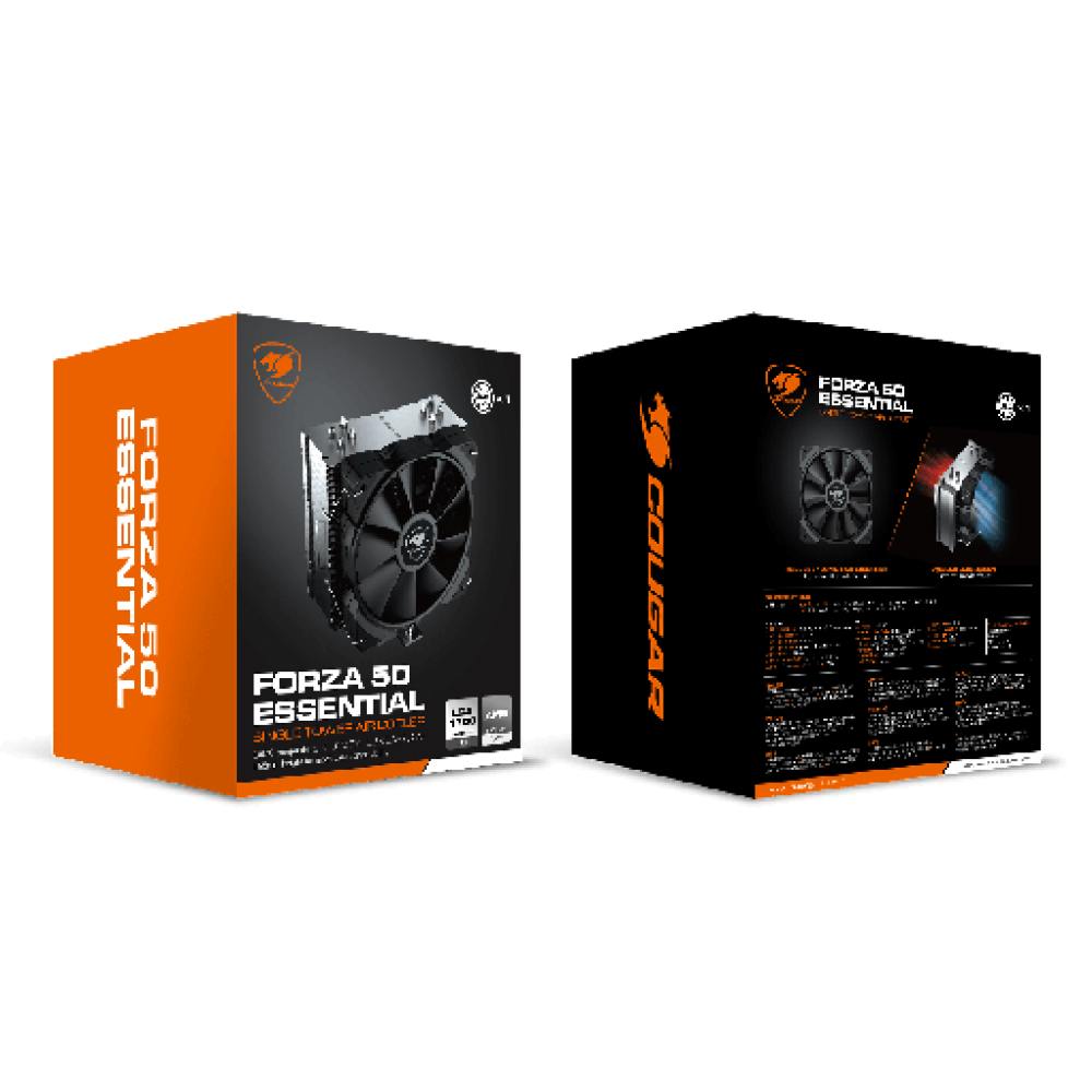 COUGAR Forza 50 Essential – Single‑Tower Air CPU Cooler COUGAR Forza 50 Essential – Single‑Tower Air CPU Cooler