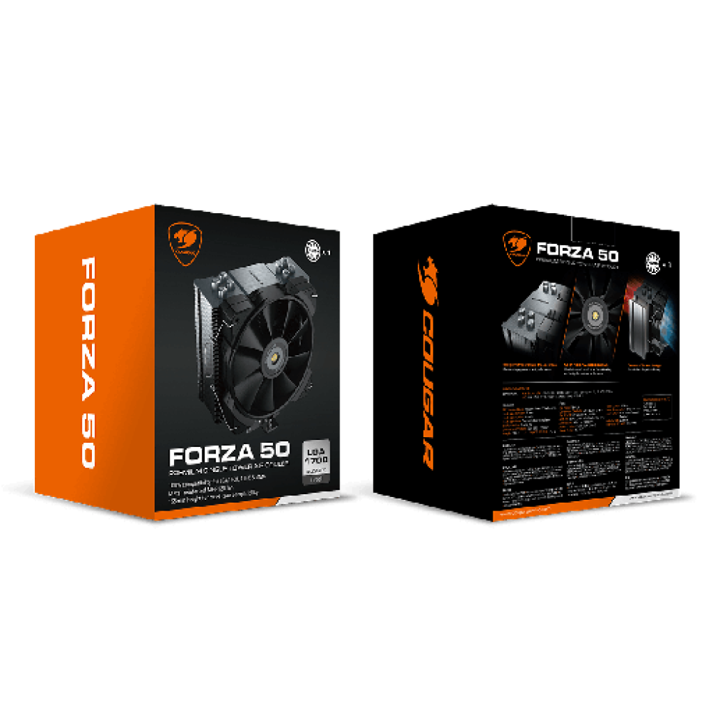 Cougar Forza 50 – Single‑Tower Air Cooler για CPU Cougar Forza 50 – Single‑Tower Air Cooler για CPU