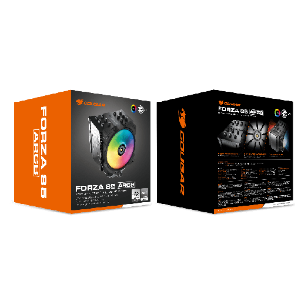 Cougar Forza 85 ARGB – Premium ARGB Single‑Tower Air Cooler Cougar Forza 85 ARGB – Premium ARGB Single‑Tower Air Cooler
