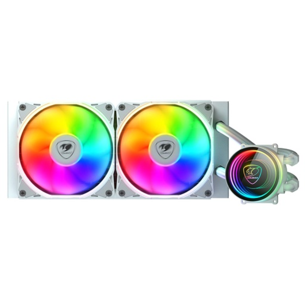 Cougar Poseidon Elite 240 ARGB – 240mm Liquid CPU Cooler White Cougar Poseidon Elite 240 ARGB – 240mm Liquid CPU Cooler White