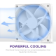 NZXT F120P Case Fan με Λευκό Φωτισμό και Σύνδεση 4-Pin PWM Λευκό