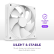 NZXT F120P Case Fan με Λευκό Φωτισμό και Σύνδεση 4-Pin PWM Λευκό