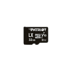 PATRIOT LX MICROSD/HC, 032GB C10 U1 80/10MBs NO-ADAPTER PATRIOT LX MICROSD/HC, 032GB C10 U1 80/10MBs NO-ADAPTER