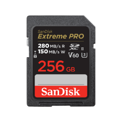 Sandisk Extreme Pro SDXC 256GB V60, C10, UHS-II Sandisk Extreme Pro SDXC 256GB V60, C10, UHS-II