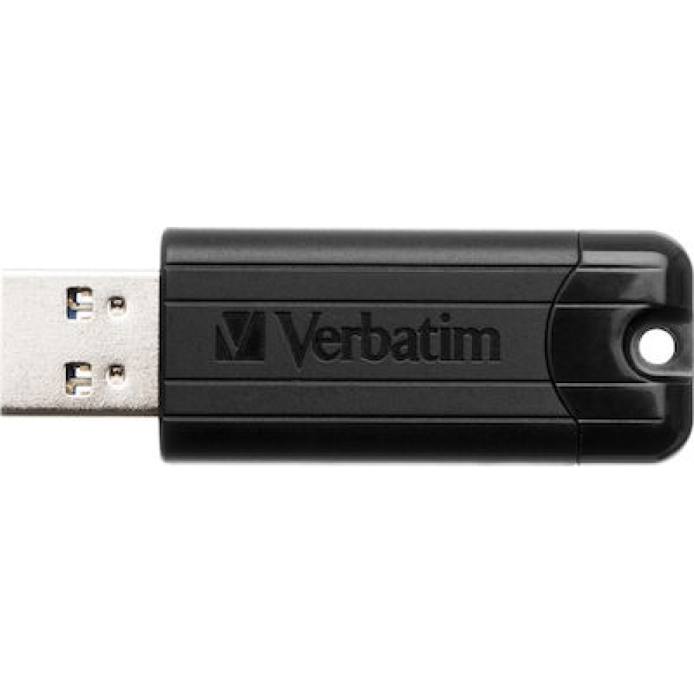 Verbatim PinStripe 128GB USB 3.0 Stick Μαύρο